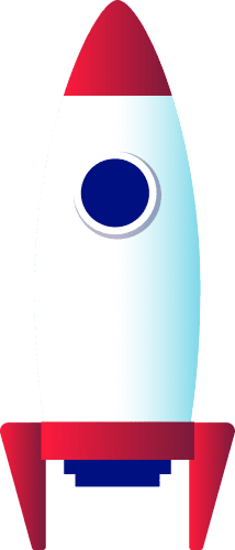 Growth rocket illustration