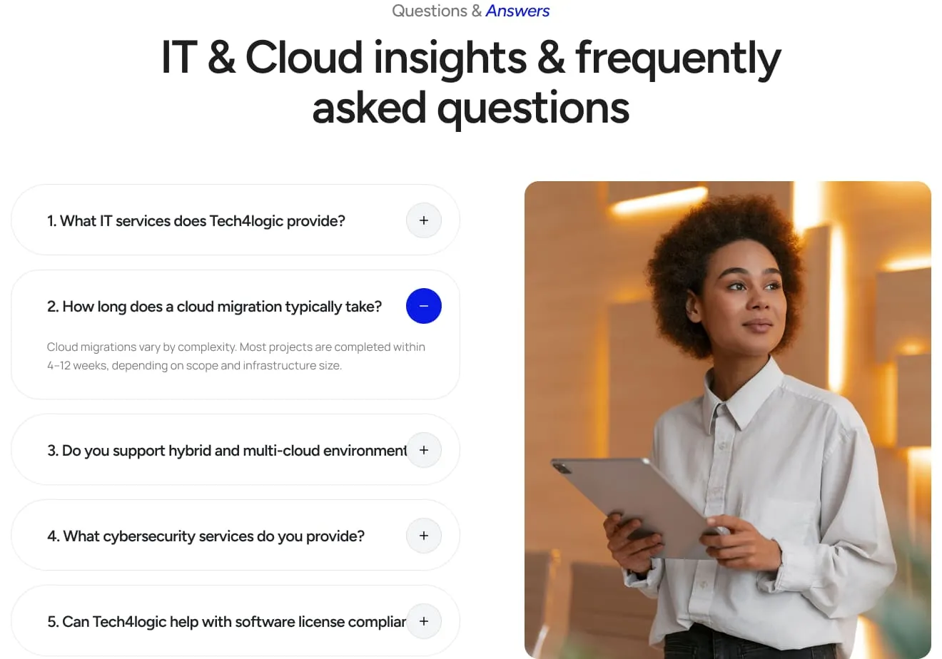 Frequently asked questions about Tech4Logic services