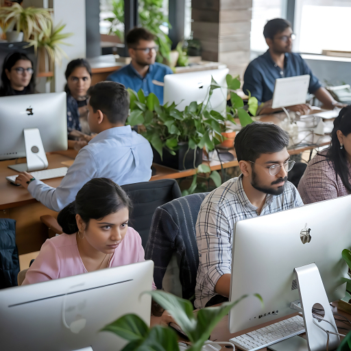 Tech4Logic team working in an office